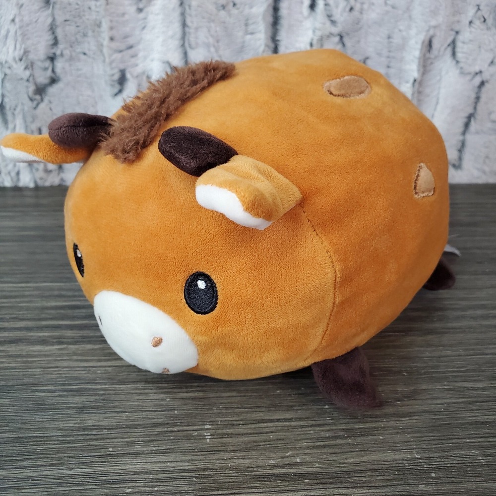 Fiesta Toys Lil Huggy Giraffe 8" Brown Round Plush Stuffed Animal Toy A67385 EUC